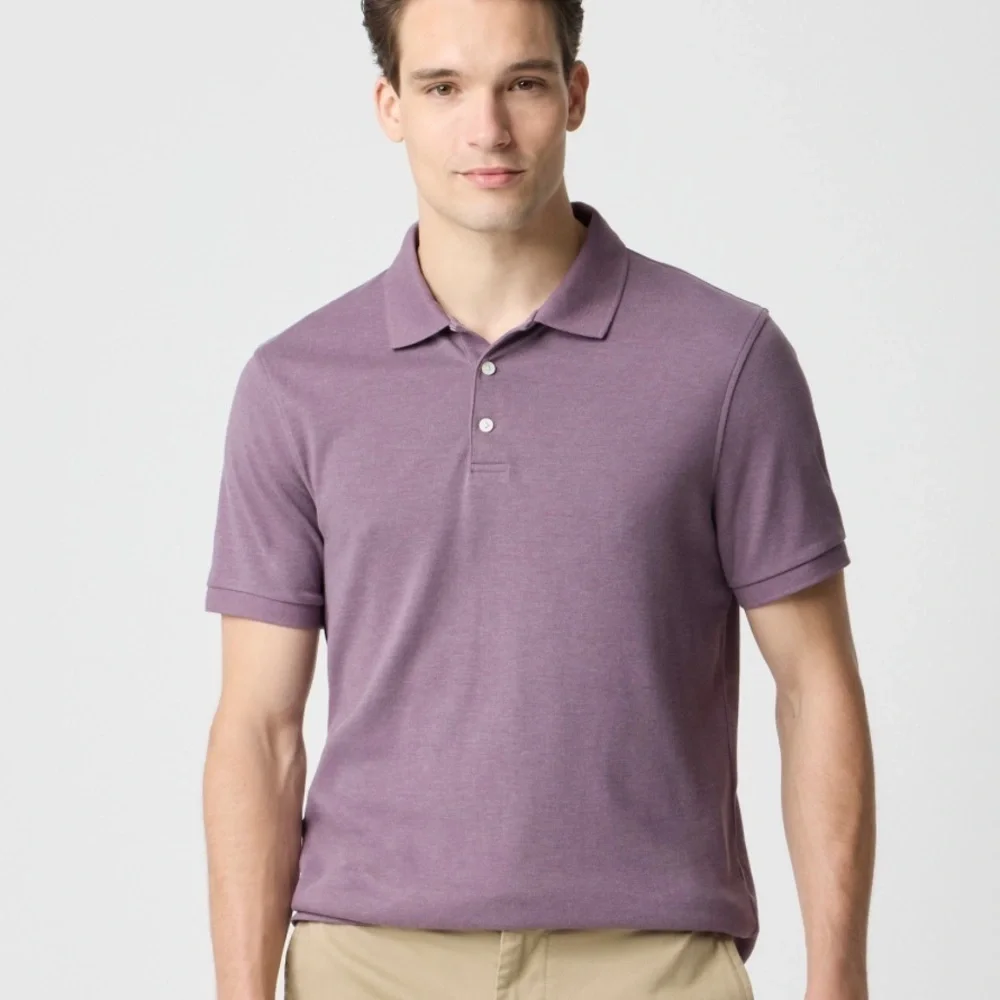 J crew heather gothic shadow Soft-touch polo shirt